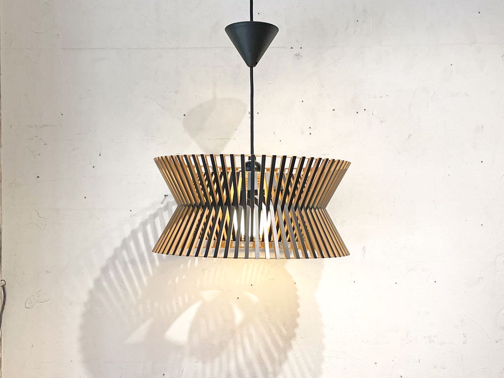 セクトデザイン Secto Design コントロ Kontro 6000 ペンダントランプ pendant Lamp セッポ・コホ Seppo Koho フィンランドバーチ ブラック 美品 ★