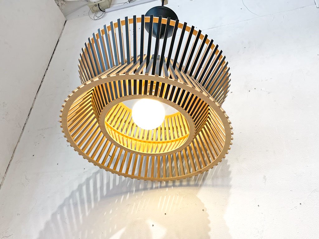 セクトデザイン Secto Design コントロ Kontro 6000 ペンダントランプ pendant Lamp セッポ・コホ Seppo Koho フィンランドバーチ ブラック 美品 ★