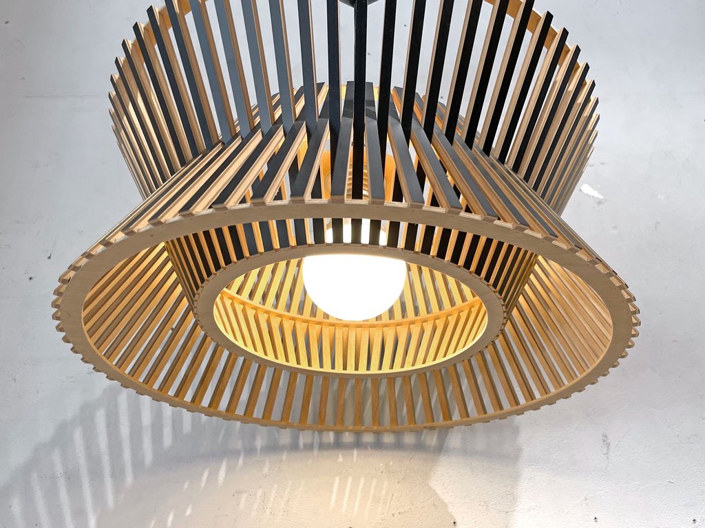 セクトデザイン Secto Design コントロ Kontro 6000 ペンダントランプ pendant Lamp セッポ・コホ Seppo Koho フィンランドバーチ ブラック 美品 ★