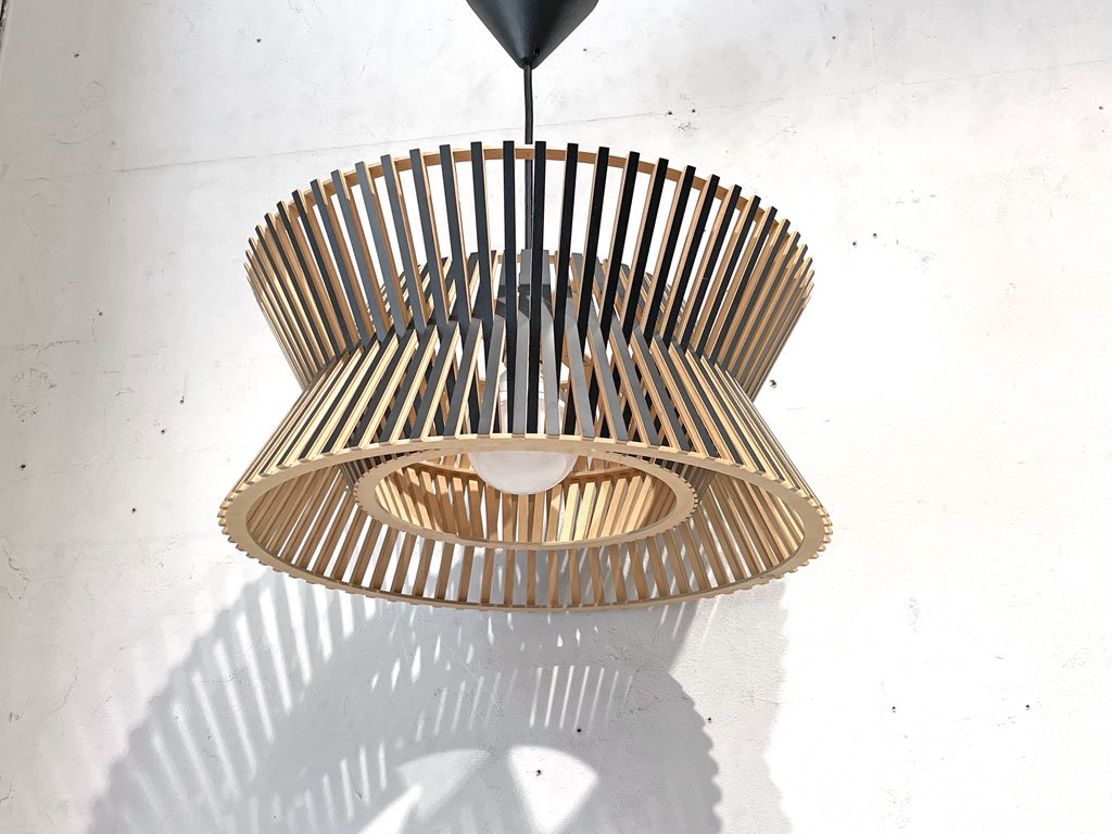セクトデザイン Secto Design コントロ Kontro 6000 ペンダントランプ pendant Lamp セッポ・コホ Seppo Koho フィンランドバーチ ブラック 美品 ★