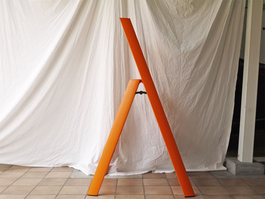 メタフィス METAPHYS × 長谷川工業 Hasegawa ルカ―ノ Lucano 3ステップ オレンジ ステップスツール 脚立 踏み台 グッドデザイン賞 ◇