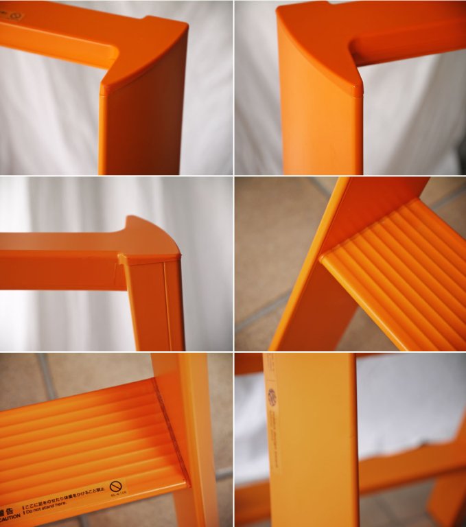 メタフィス METAPHYS × 長谷川工業 Hasegawa ルカ―ノ Lucano 3ステップ オレンジ ステップスツール 脚立 踏み台 グッドデザイン賞 ◇