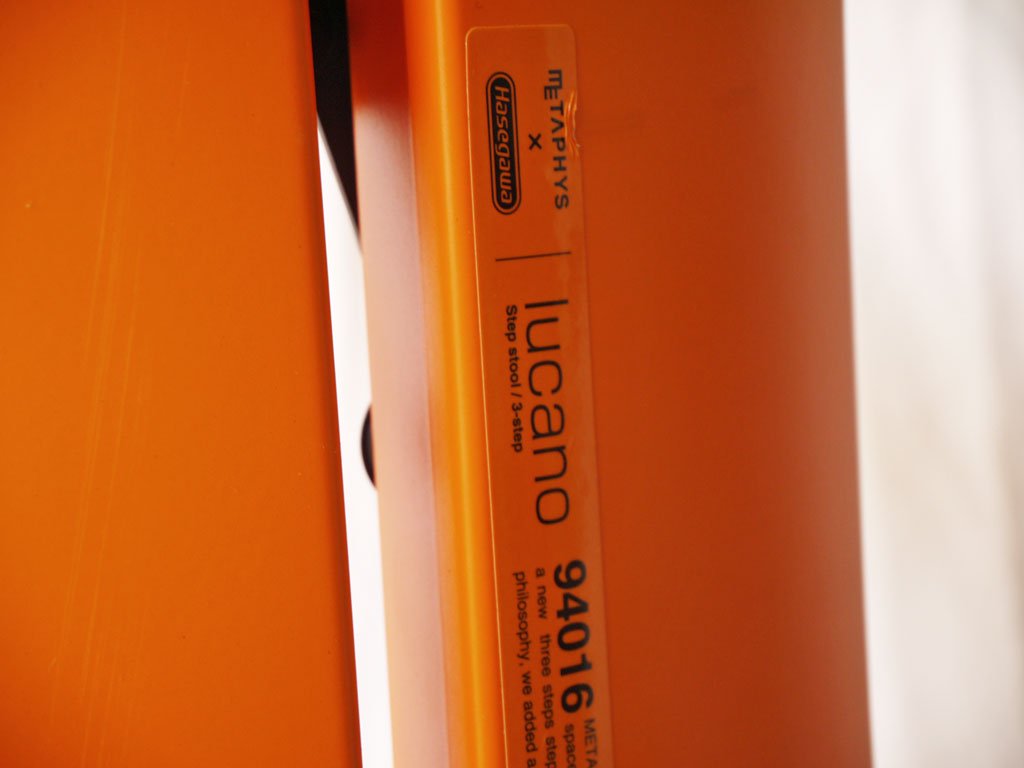 メタフィス METAPHYS × 長谷川工業 Hasegawa ルカ―ノ Lucano 3ステップ オレンジ ステップスツール 脚立 踏み台 グッドデザイン賞 ◇