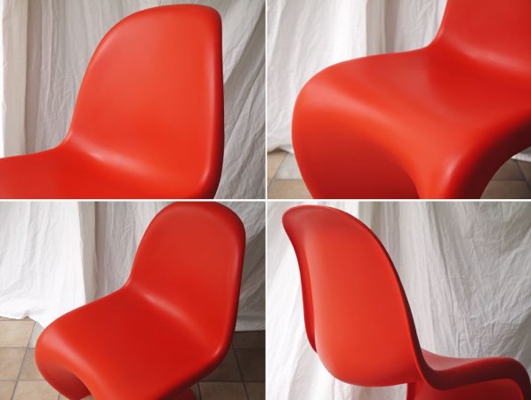 ヴィトラ vitra. パントンチェア Panton Chair レッド ヴェルナー・パントン Verner Panton スタッキングチェア ミッドセンチュリー スペースエイジ◇