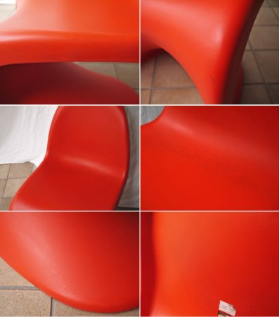 ヴィトラ vitra. パントンチェア Panton Chair レッド ヴェルナー・パントン Verner Panton スタッキングチェア ミッドセンチュリー スペースエイジ◇