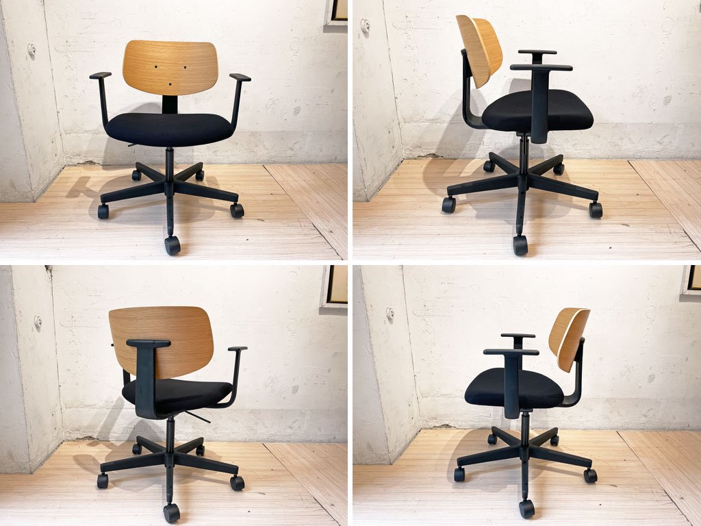 ウチダ UCHIDA MUチェア シリーズ MU chair アーム デスクチェア 内田洋行 MU-150BS オークプライウッド シンプルモダン 美品 ★