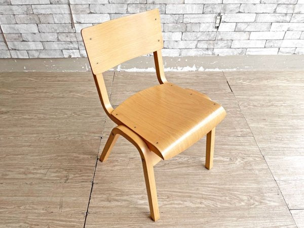 モーリーズ MORLEYS ヘリテイジ Heritage スタッキングチェア スクールチェア ビーチ材 プライウッド SH43 UKビンテージ 英国 ●