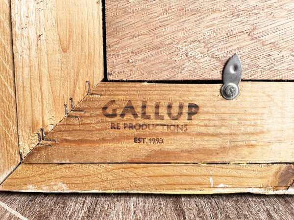 ギャラップ GALLUP ミラー 鏡 古材 イエローカラー インダストリアルスタイル ♪