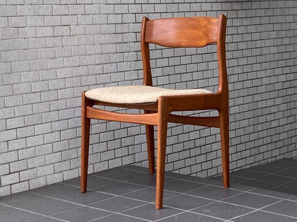 ケーディーファニチャー K.D. FURNITURE by SUN FURNITURE チーク材 ダイニングチェア ファブリック 北欧ビンテージスタイル Ａ ■