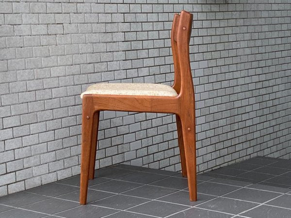 ケーディーファニチャー K.D. FURNITURE by SUN FURNITURE チーク材 ダイニングチェア ファブリック 北欧ビンテージスタイル Ａ ■