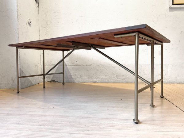 インダストリアルデザイン Industrial Design 鉄脚 × 木製 天板 6レッグ アーキテクトデザイン センターテーブル ★