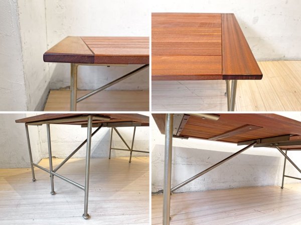 インダストリアルデザイン Industrial Design 鉄脚 × 木製 天板 6レッグ アーキテクトデザイン センターテーブル ★