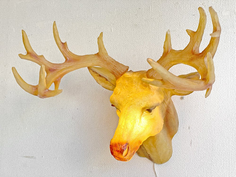 ディア ウォールランプ DEER HEAD WALL LAMP 鹿 壁掛け照明 FRP製 オブジェ インテリア ●