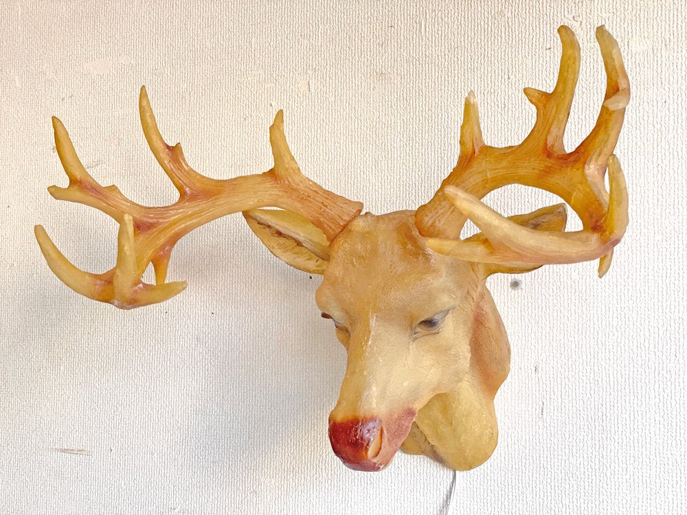 ディア ウォールランプ DEER HEAD WALL LAMP 鹿 壁掛け照明 FRP製 オブジェ インテリア ●