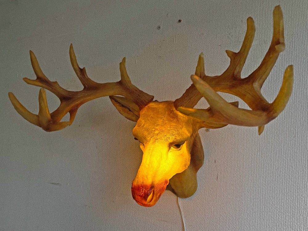 ディア ウォールランプ DEER HEAD WALL LAMP 鹿 壁掛け照明 FRP製 オブジェ インテリア ●