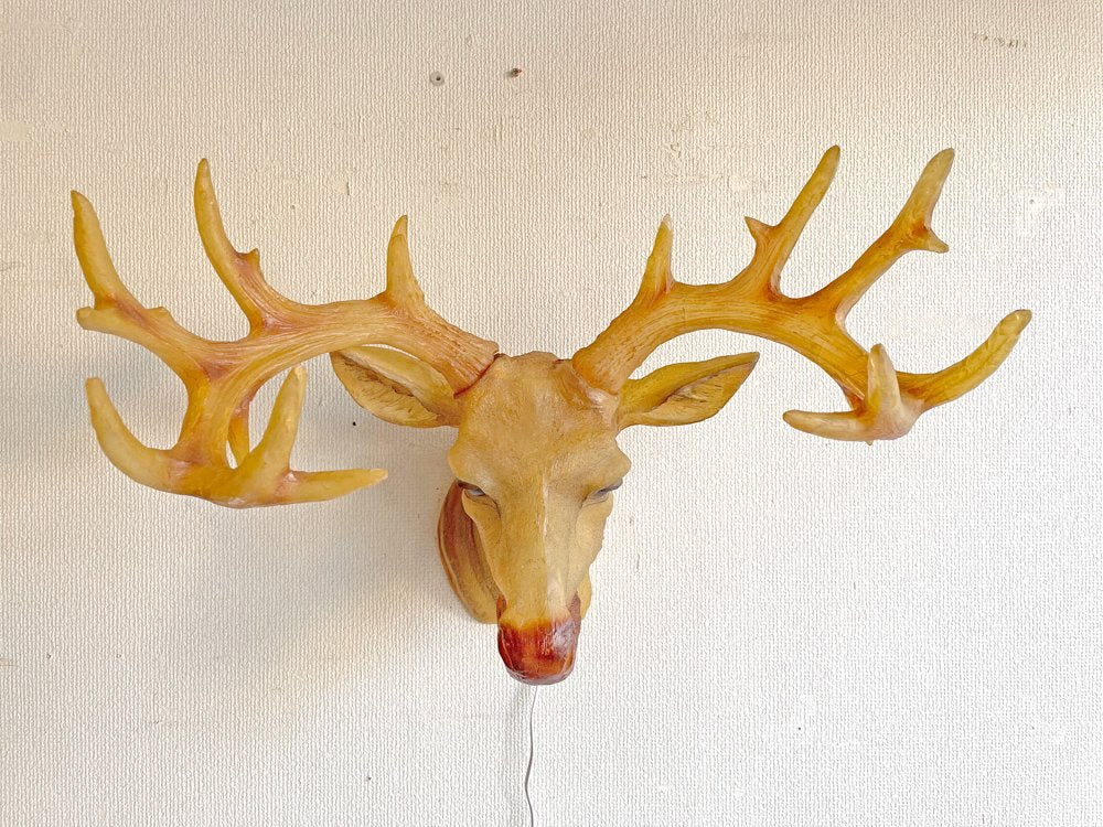 ディア ウォールランプ DEER HEAD WALL LAMP 鹿 壁掛け照明 FRP製 オブジェ インテリア ●