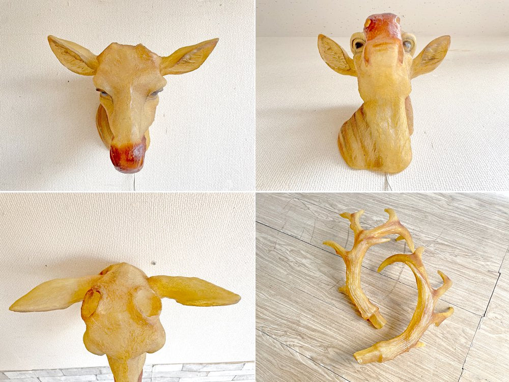 ディア ウォールランプ DEER HEAD WALL LAMP 鹿 壁掛け照明 FRP製 オブジェ インテリア ●