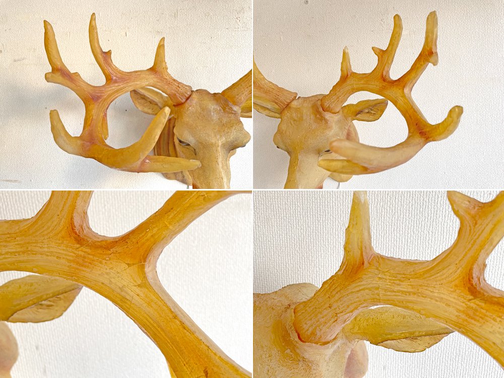 ディア ウォールランプ DEER HEAD WALL LAMP 鹿 壁掛け照明 FRP製 オブジェ インテリア ●