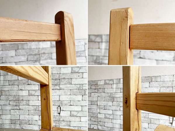 ビンテージ パイン無垢材 ダイニングチェア キッチンチェア カントリースタイル OLD FRIEND購入品 ディスプレイ用 現状特価品 ●