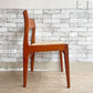 ケーディーファニチャー K.D. FURNITURE by SUN FURNITURE チーク材 ダイニングチェア ファブリック 北欧ビンテージスタイル B ●