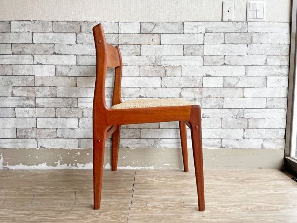 ケーディーファニチャー K.D. FURNITURE by SUN FURNITURE チーク材 ダイニングチェア ファブリック 北欧ビンテージスタイル B ●