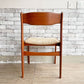 ケーディーファニチャー K.D. FURNITURE by SUN FURNITURE チーク材 ダイニングチェア ファブリック 北欧ビンテージスタイル B ●
