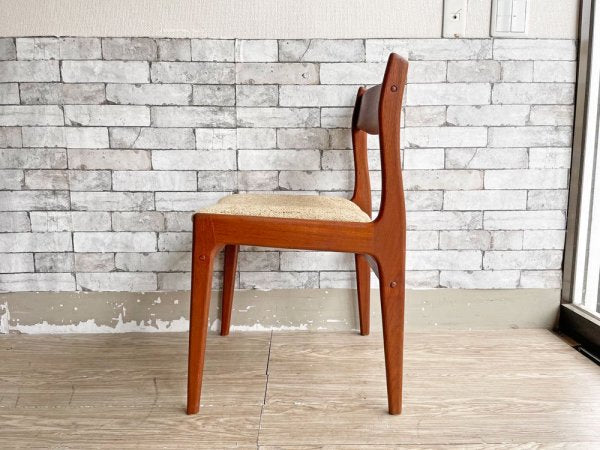 ケーディーファニチャー K.D. FURNITURE by SUN FURNITURE チーク材 ダイニングチェア ファブリック 北欧ビンテージスタイル B ●