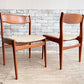 ケーディーファニチャー K.D. FURNITURE by SUN FURNITURE チーク材 ダイニングチェア ファブリック 北欧ビンテージスタイル B ●