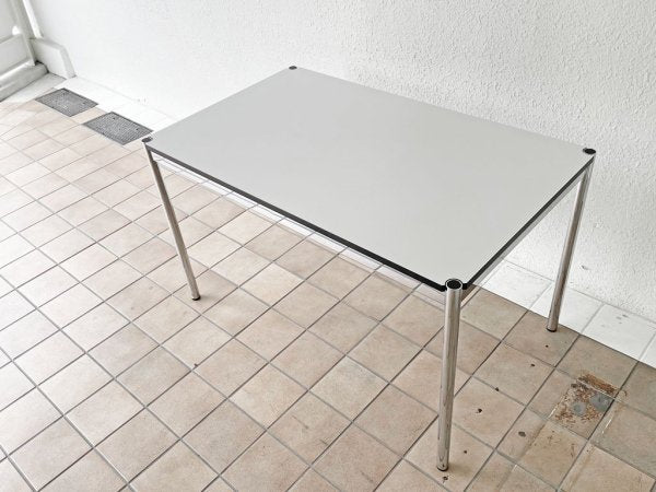 USMハラー USM Haller モジュラーファニチャー Modular Furniture ハラーテーブル W125 ホワイトラミネート天板 ◇