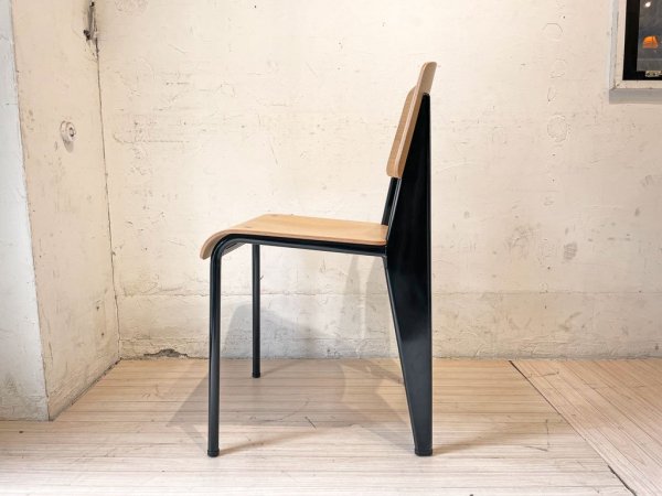 ヴィトラ Vitra スタンダードチェア Standard chair オーク材 ナチュラル ディープブラック ジャン・プルーヴェ Jean Prouve 未使用 元箱付き ★