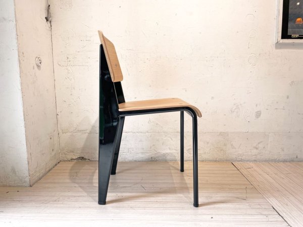 ヴィトラ Vitra スタンダードチェア Standard chair オーク材 ナチュラル ディープブラック ジャン・プルーヴェ Jean Prouve 未使用 元箱付き ★