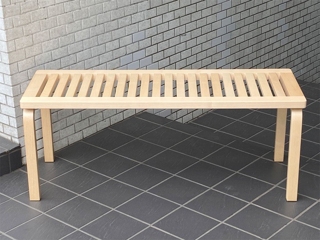 アルテック artek ベンチ 153A バーチ材 ナチュラル ガラストップ アルヴァ・アアルト フィンランド 北欧家具 ■