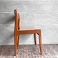 ケーディーファニチャー K.D. FURNITURE by SUN FURNITURE チーク材 ダイニングチェア ファブリック 北欧ビンテージスタイル A ♪