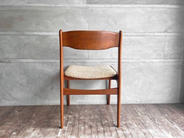 ケーディーファニチャー K.D. FURNITURE by SUN FURNITURE チーク材 ダイニングチェア ファブリック 北欧ビンテージスタイル A ♪