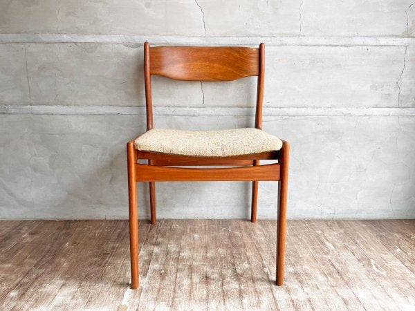 ケーディーファニチャー K.D. FURNITURE by SUN FURNITURE チーク材 ダイニングチェア ファブリック 北欧ビンテージスタイル B ♪