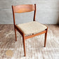 ケーディーファニチャー K.D. FURNITURE by SUN FURNITURE チーク材 ダイニングチェア ファブリック 北欧ビンテージスタイル B ♪