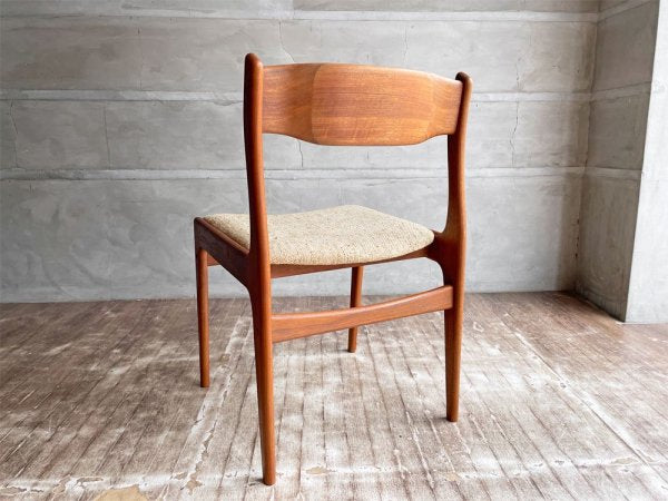 ケーディーファニチャー K.D. FURNITURE by SUN FURNITURE チーク材 ダイニングチェア ファブリック 北欧ビンテージスタイル B ♪