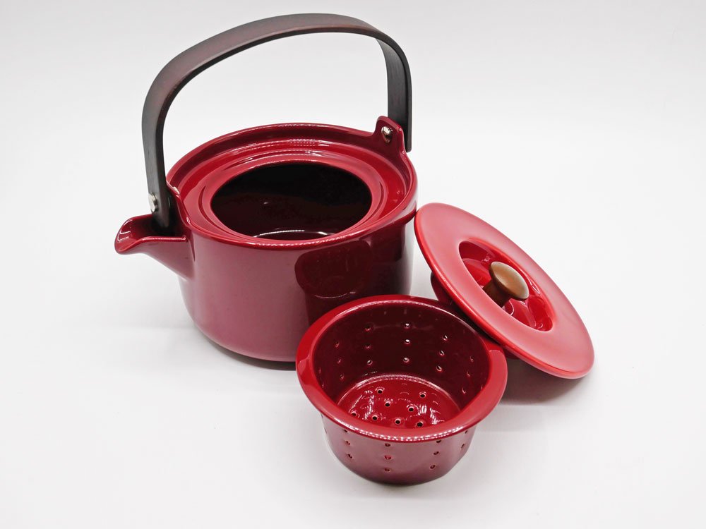 マリメッコ marimekko オイヴァ OIVA ティーポット レッド 700ml オイバ・トイッカ Oiva Toikka 北欧食器 ●