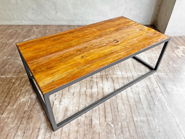 クラッシュゲート CRASH GATE ノットアンティークス Knot antiques ライザ コーヒーテーブル LIZA COFFEE TABLE ニレ古材 定価\41,800- ♪