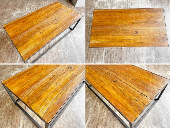 クラッシュゲート CRASH GATE ノットアンティークス Knot antiques ライザ コーヒーテーブル LIZA COFFEE TABLE ニレ古材 定価\41,800- ♪