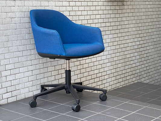 ヴィトラ vitra. ソフトシェルチェア Softshell Chair キャスターベース ファブリック ブルー ロナン＆エルワン・ブルレック ■