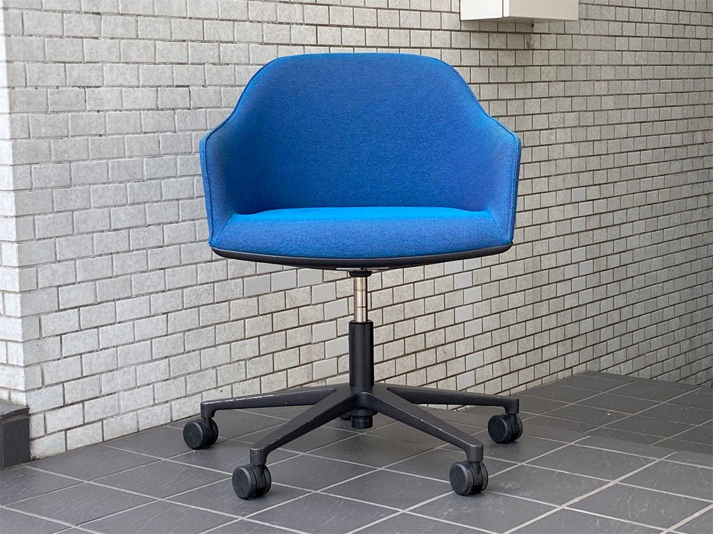 ヴィトラ vitra. ソフトシェルチェア Softshell Chair キャスターベース ファブリック ブルー ロナン＆エルワン・ブルレック ■