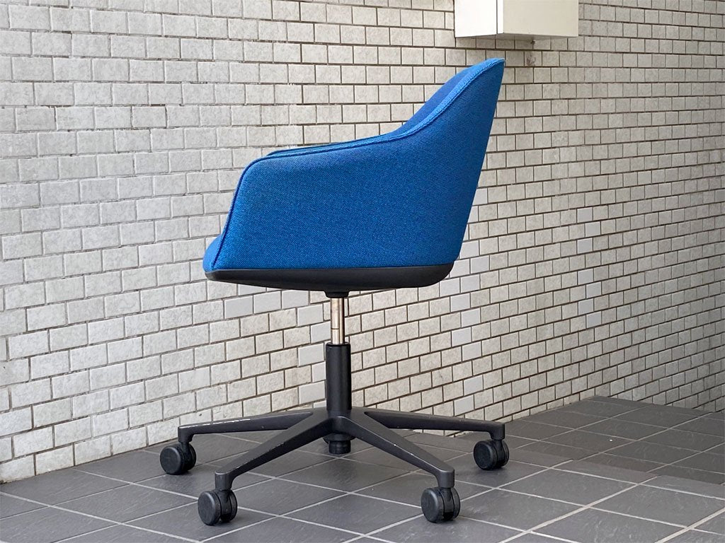 ヴィトラ vitra. ソフトシェルチェア Softshell Chair キャスターベース ファブリック ブルー ロナン＆エルワン・ブルレック ■