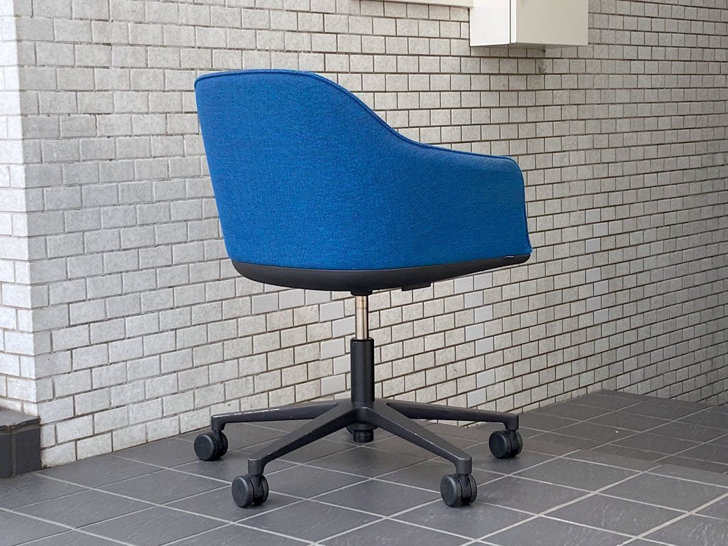 ヴィトラ vitra. ソフトシェルチェア Softshell Chair キャスターベース ファブリック ブルー ロナン＆エルワン・ブルレック ■