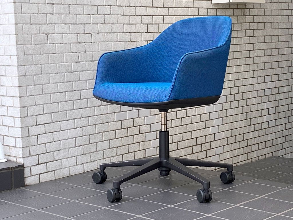 ヴィトラ vitra. ソフトシェルチェア Softshell Chair キャスターベース ファブリック ブルー ロナン＆エルワン・ブルレック ■