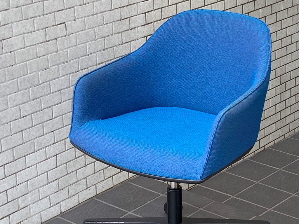 ヴィトラ vitra. ソフトシェルチェア Softshell Chair キャスターベース ファブリック ブルー ロナン＆エルワン・ブルレック ■