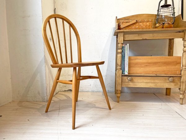 アーコール Ercol フープバックチェア スポークバックチェア エルム材 UKビンテージ 英国家具 ★