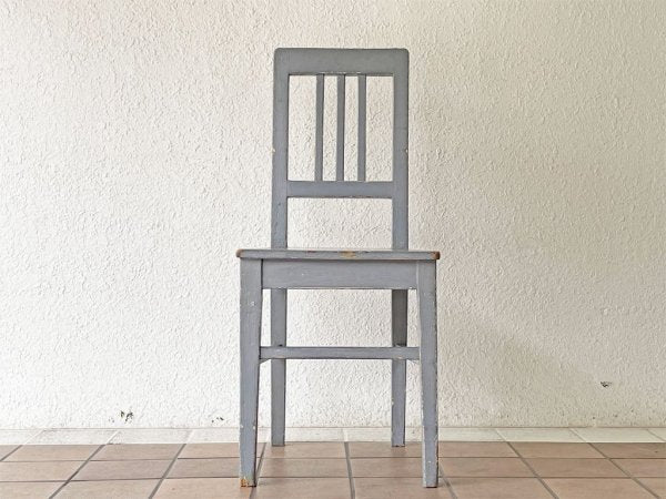 フランスアンティーク France Antique  ペイントテッド  チェア グレー シャビーシック 木製  ビンテージ  ◇