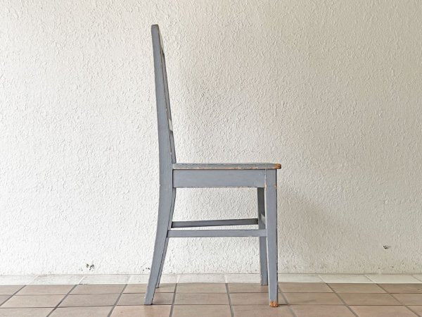 フランスアンティーク France Antique  ペイントテッド  チェア グレー シャビーシック 木製  ビンテージ  ◇