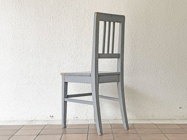 フランスアンティーク France Antique  ペイントテッド  チェア グレー シャビーシック 木製  ビンテージ  ◇